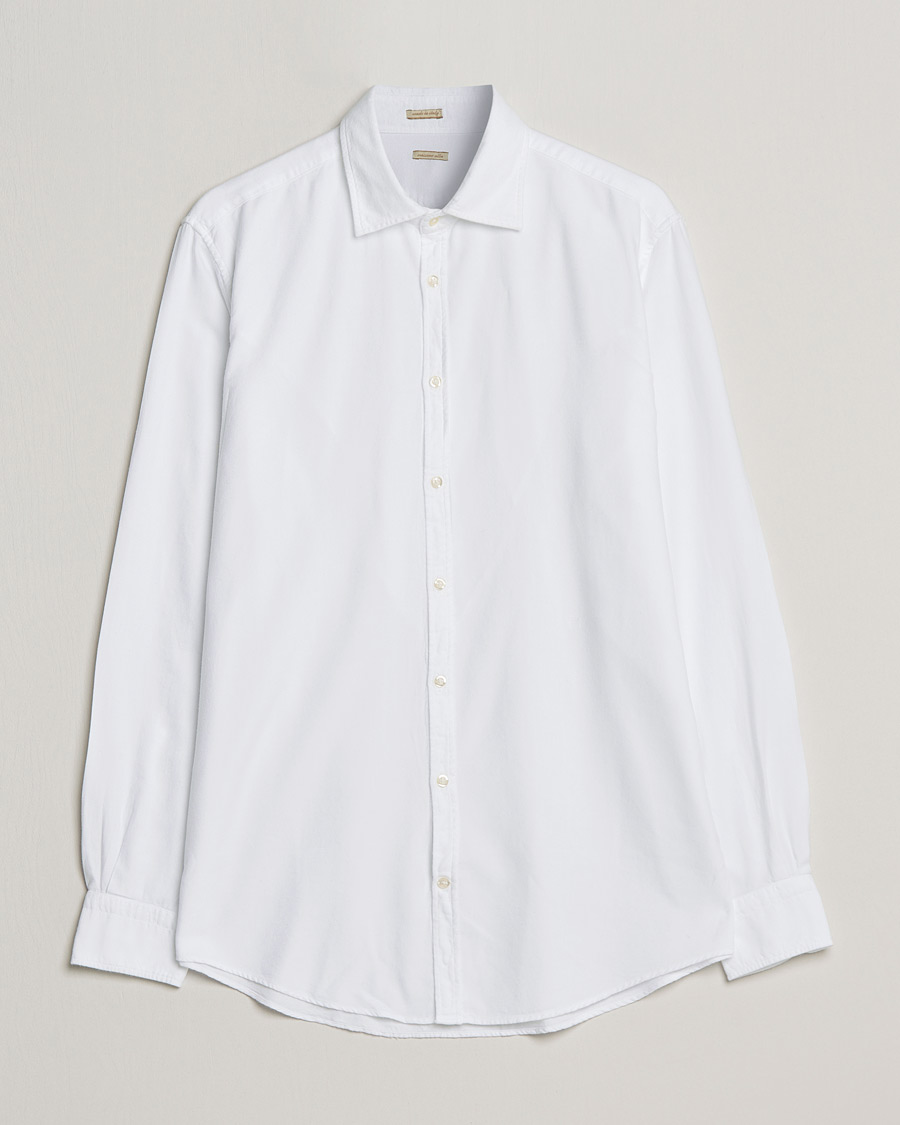 Herr | Skjortor | Massimo Alba | Genova Soft Flannel Shirt White