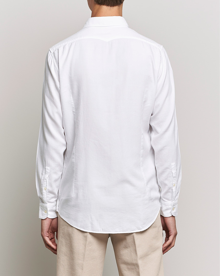 Herr | Skjortor | Massimo Alba | Genova Soft Flannel Shirt White