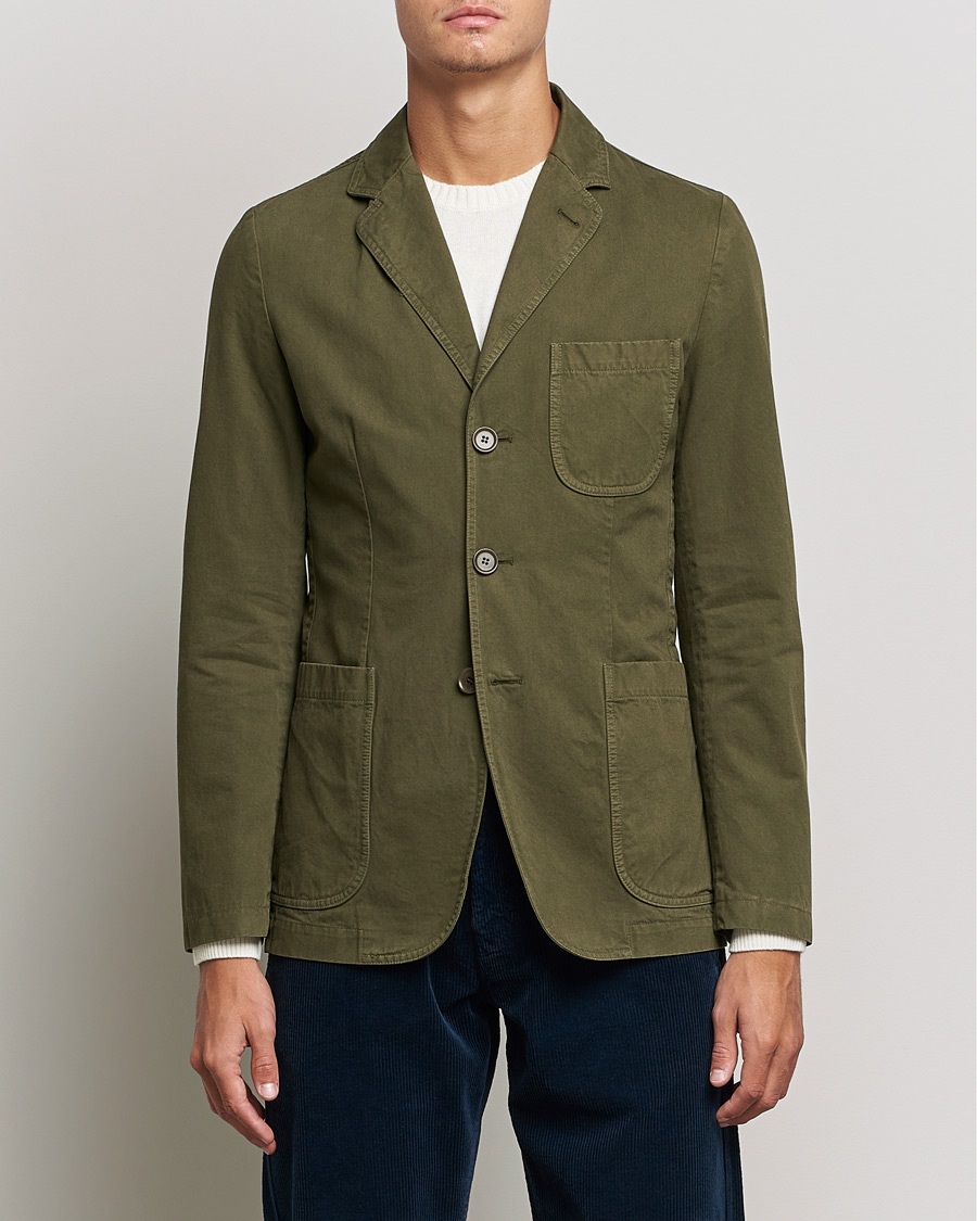 Herr | Kavajer | Aspesi | Murakami Cotton Blazer Military Green