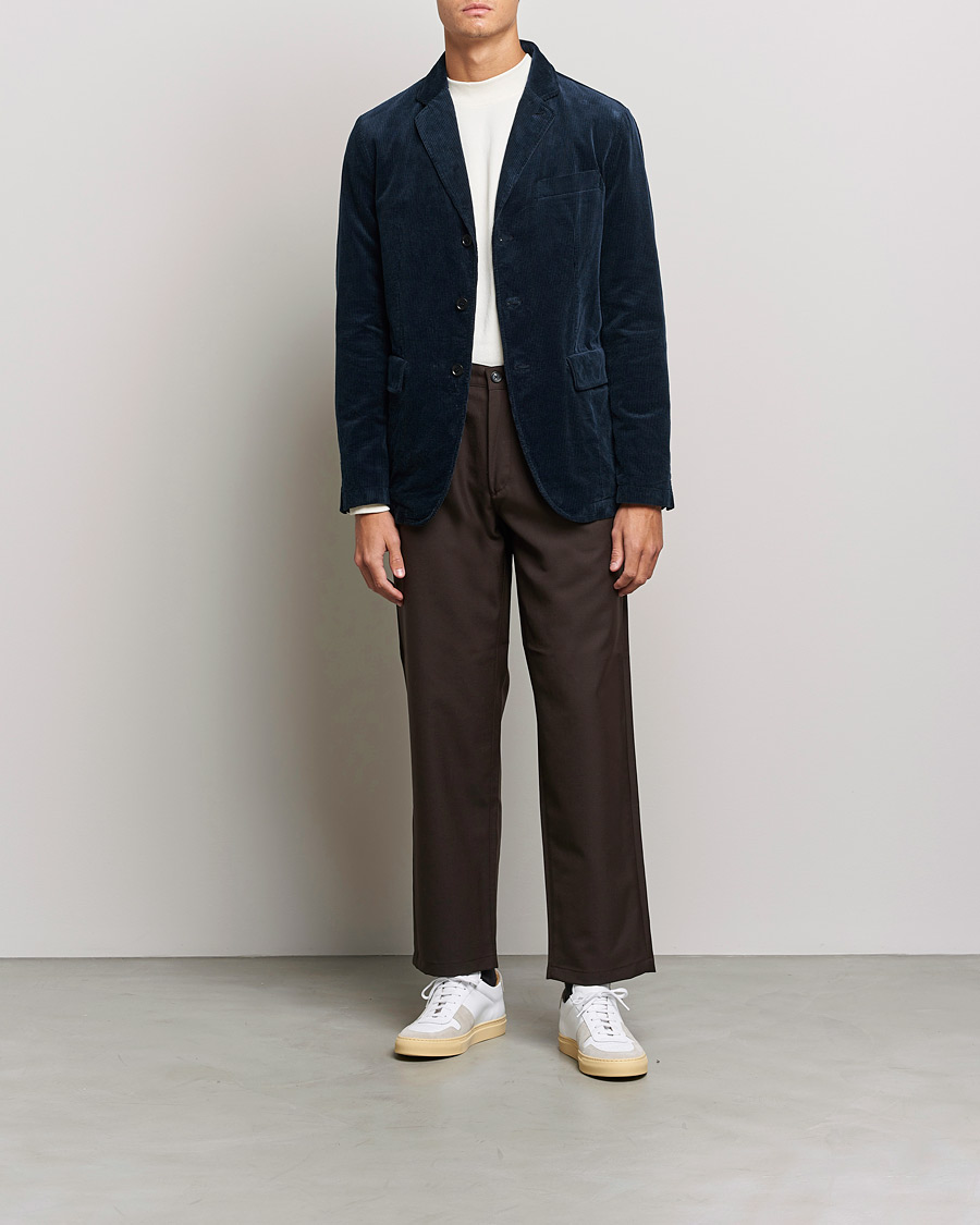 Herr | Kavajer | Aspesi | Corduroy Blazer Navy