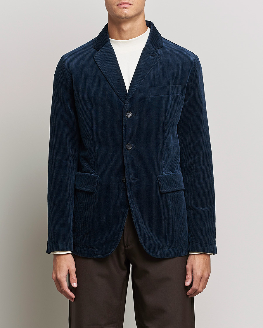 Herr | Kavajer | Aspesi | Corduroy Blazer Navy
