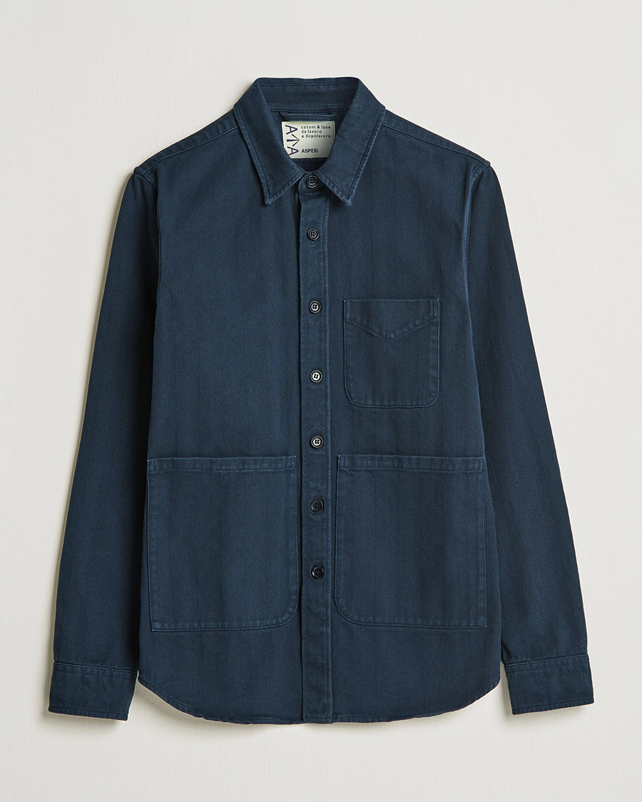 Herr | Skjortor | Aspesi | Utility Shirt Navy