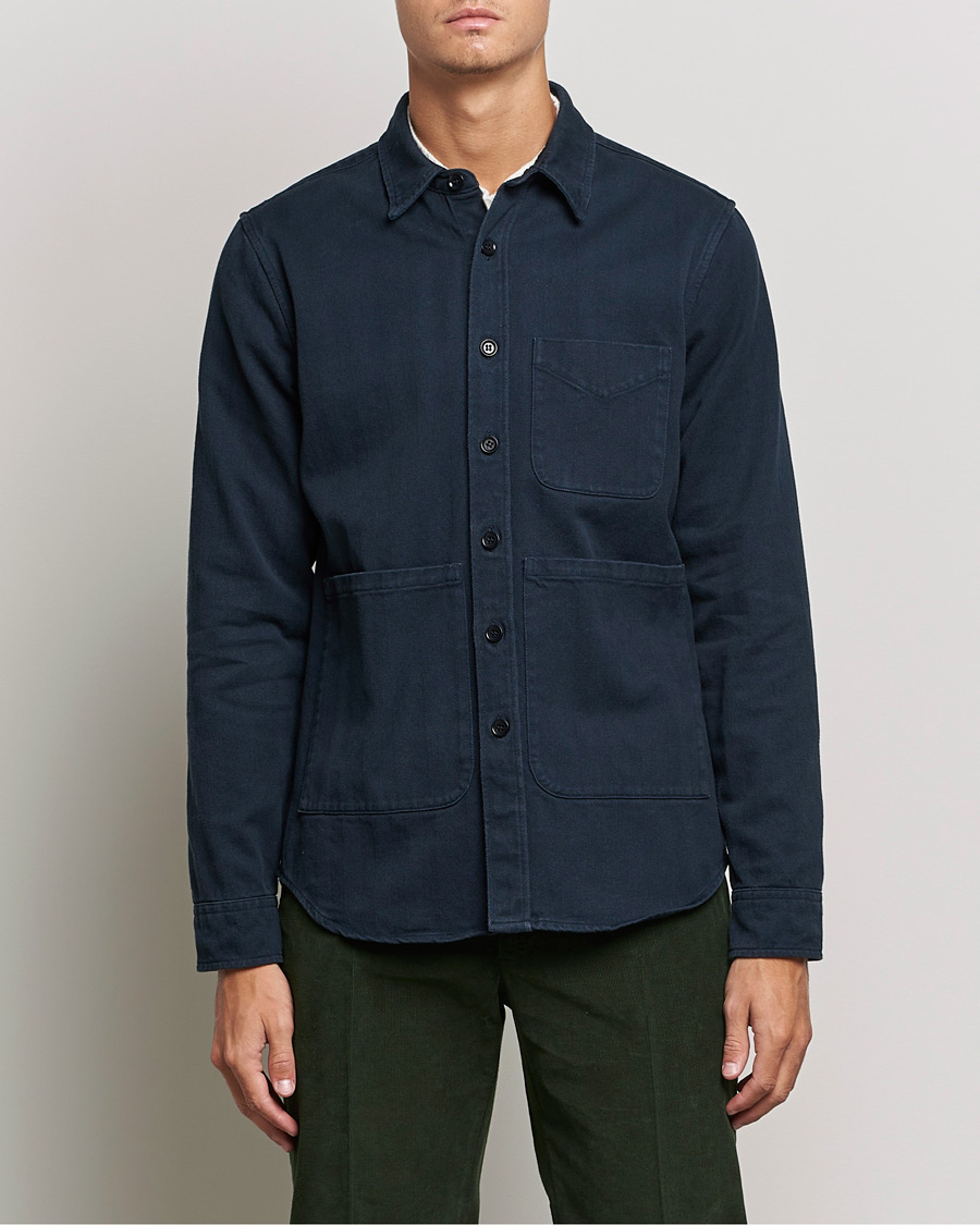 Herr | Skjortor | Aspesi | Utility Shirt Navy