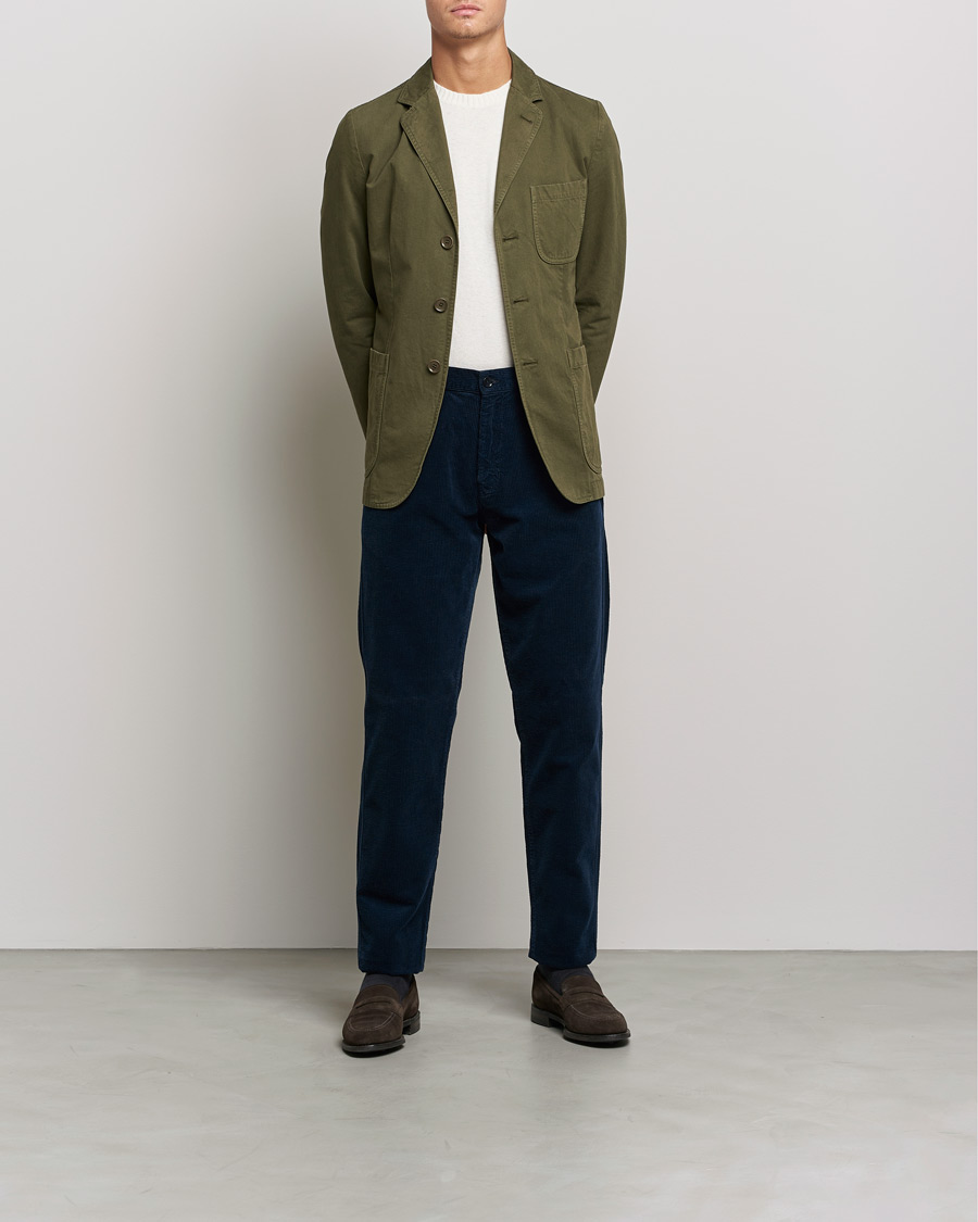 Herr | Byxor | Aspesi | Corduroy Pants Navy