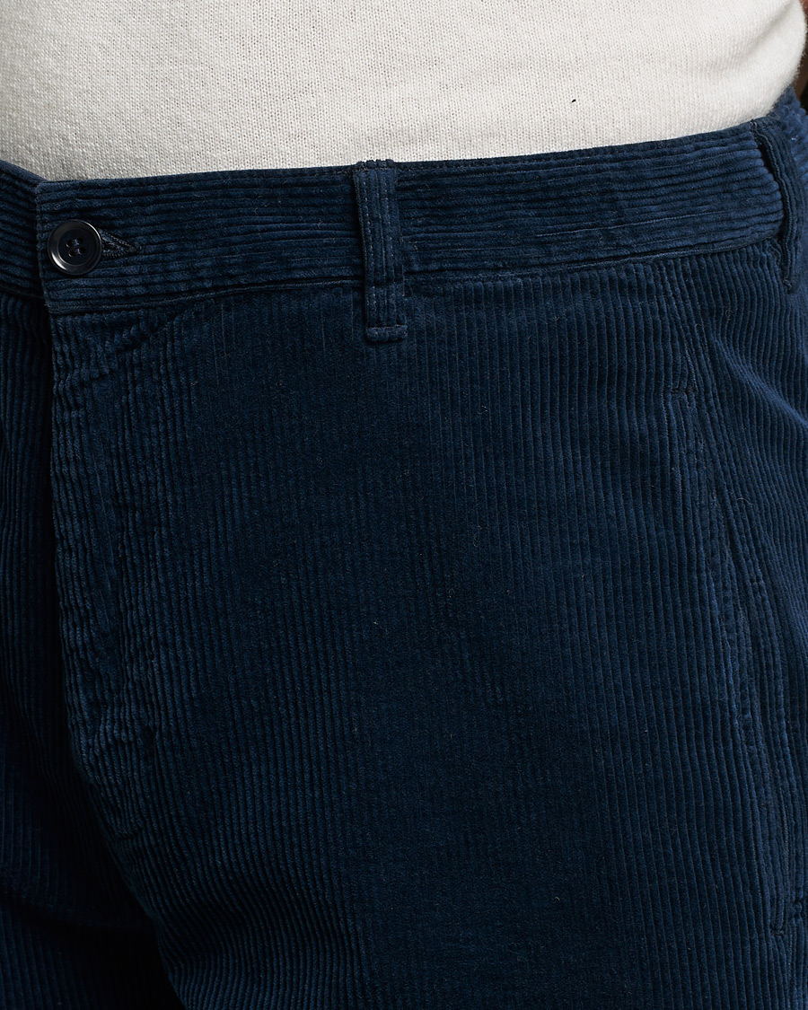 Herr | Byxor | Aspesi | Corduroy Pants Navy