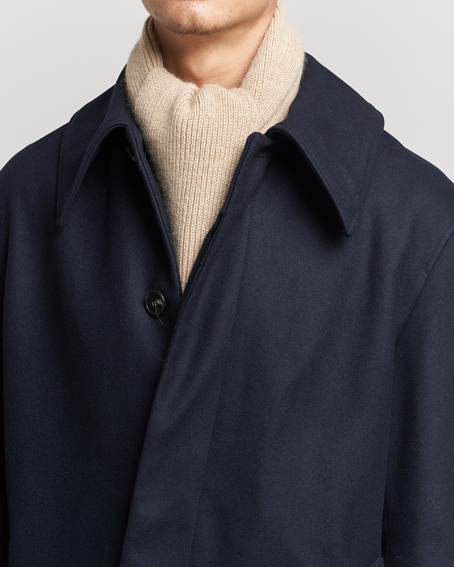 Herr | Halsdukar | Le Bonnet | Lambswool/Caregora Scarf Sand