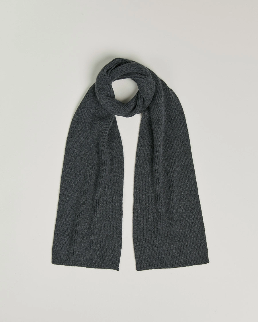 Herr | Halsdukar | Le Bonnet | Lambswool/Caregora Scarf Graphite
