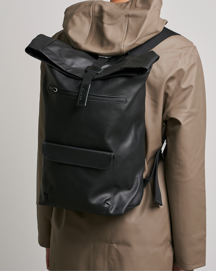 Herr | Brooks England | Brooks England | Rivington Cotton Canvas 18L Rolltop Backpack Black