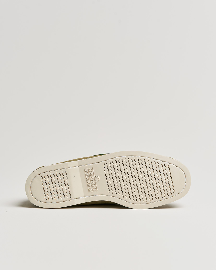 Herr | Sebago Docksides Suede Boat Shoe Green Military | Sebago | Docksides Suede Boat Shoe Green Military