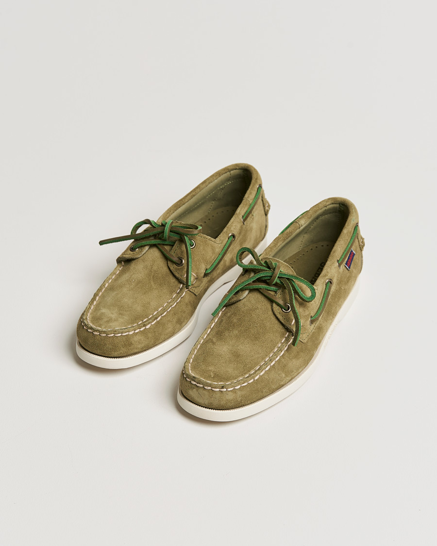 Herr | Sebago Docksides Suede Boat Shoe Green Military | Sebago | Docksides Suede Boat Shoe Green Military