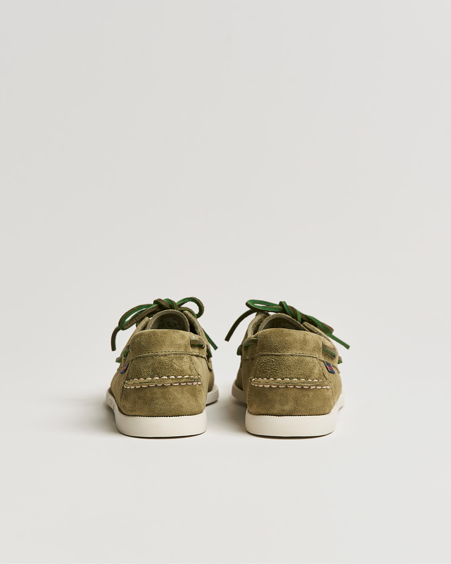 Herr | Sebago Docksides Suede Boat Shoe Green Military | Sebago | Docksides Suede Boat Shoe Green Military
