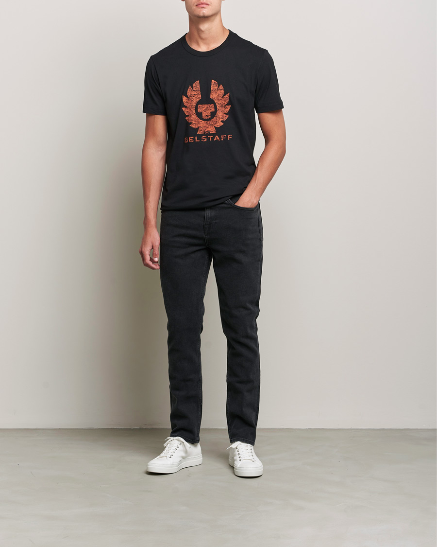 Herr | T-Shirts | Belstaff | Coteland Logo Crew Neck Tee Black/Orange