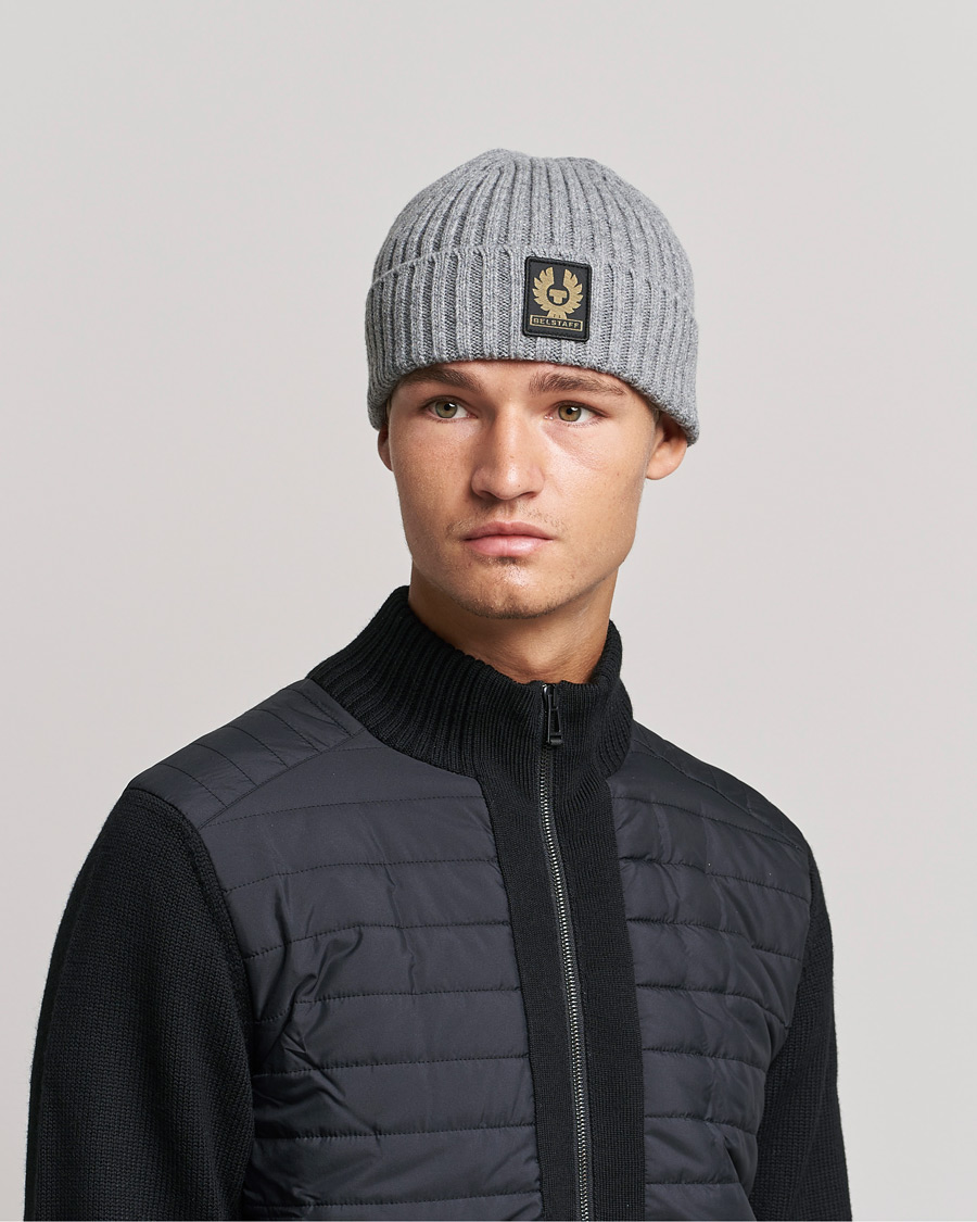 Herr |  | Belstaff | Watch Wool Beanie Pale Grey Melange