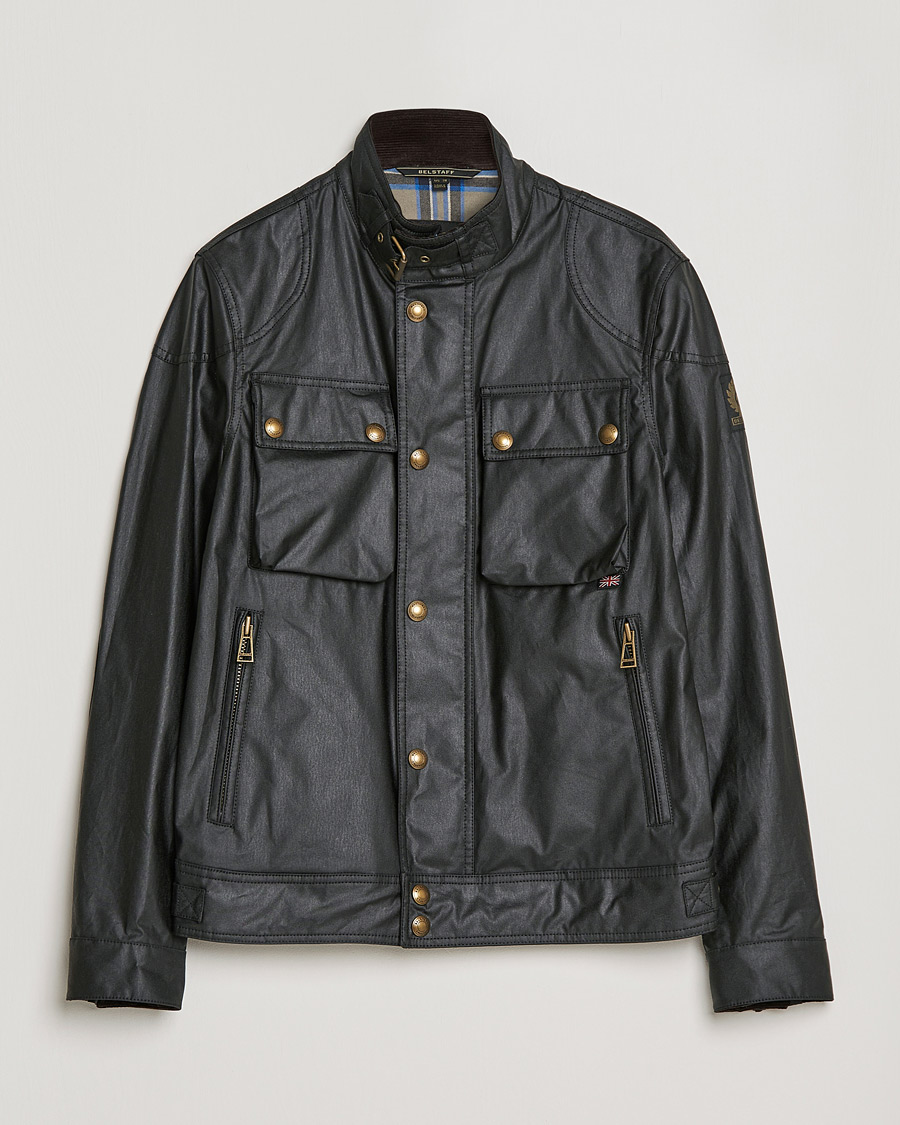 Herr | Jackor | Belstaff | Racemaster Waxed Jacket Black