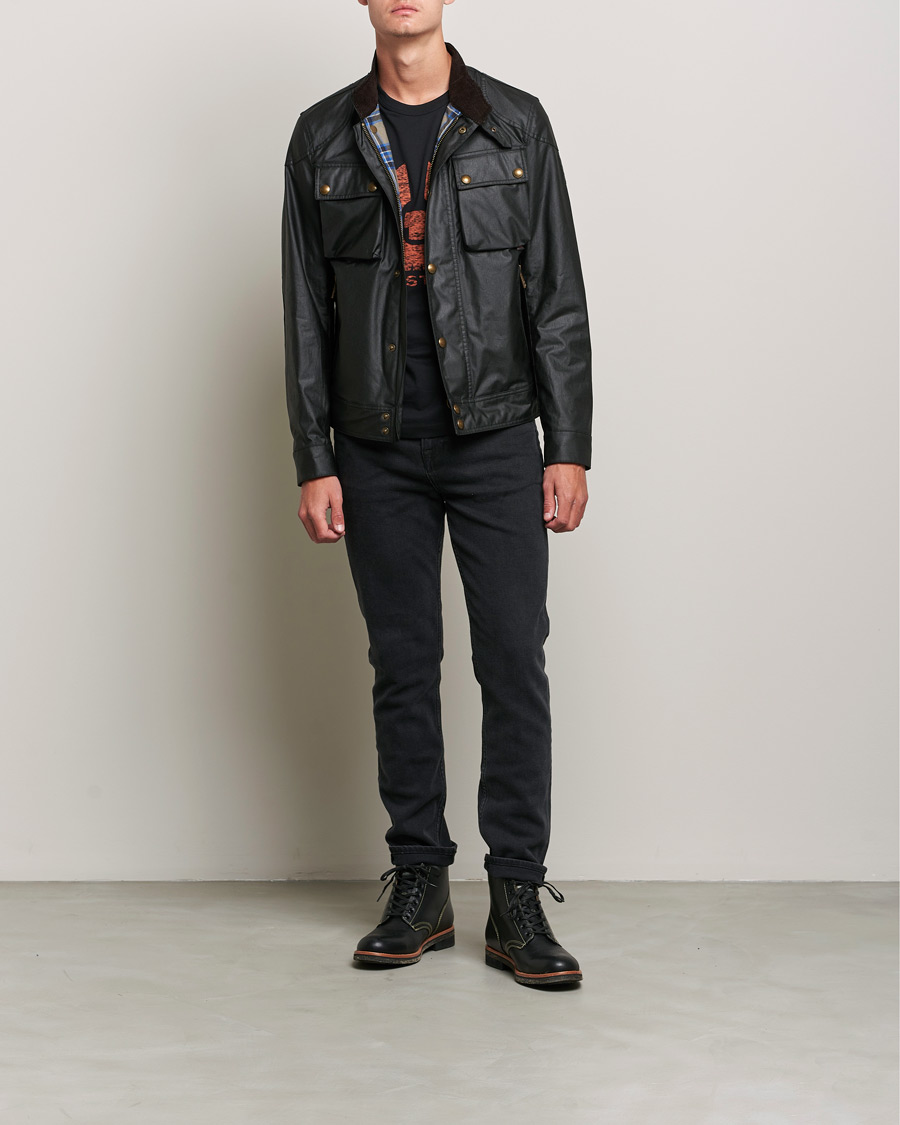 Herr | Jackor | Belstaff | Racemaster Waxed Jacket Black