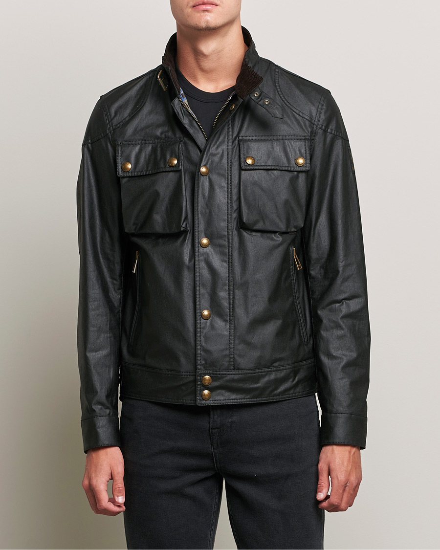 Herr | Best of British | Belstaff | Racemaster Waxed Jacket Black