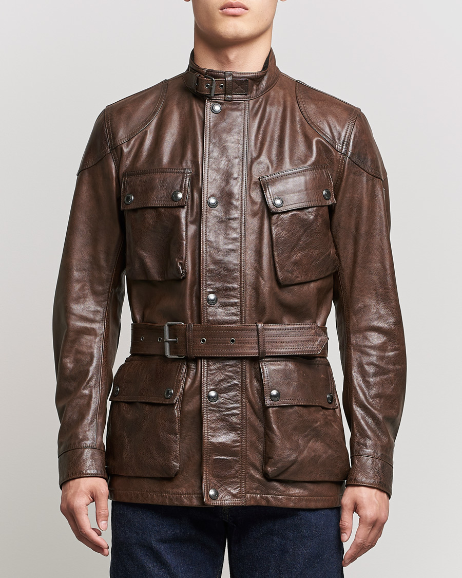 Herr |  | Belstaff | Trialmaster Panther Leather Jacket Saddle Brown