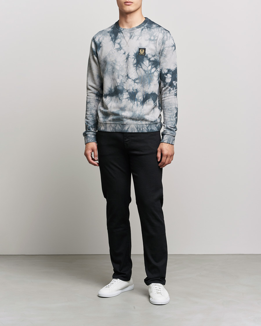 Herr | Tröjor | Belstaff | Surface Batik Sweatshirt Granite Grey