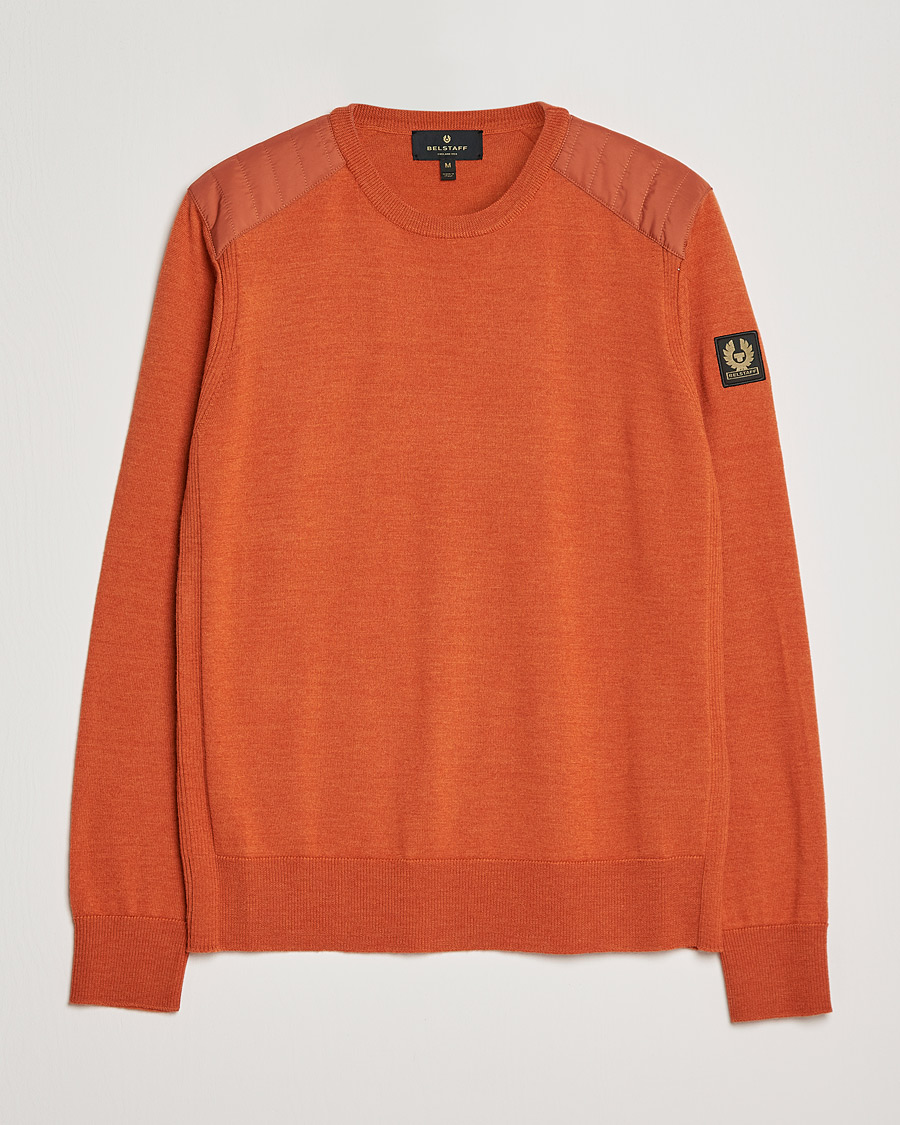 Herr | Tröjor | Belstaff | Kerrigan Crew Neck Merino Sweatshirt Amber