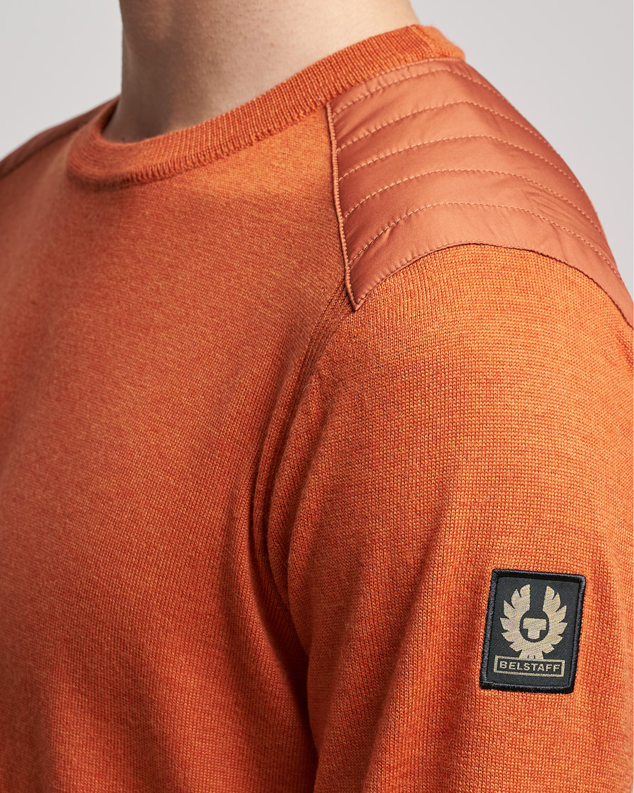 Herr | Tröjor | Belstaff | Kerrigan Crew Neck Merino Sweatshirt Amber