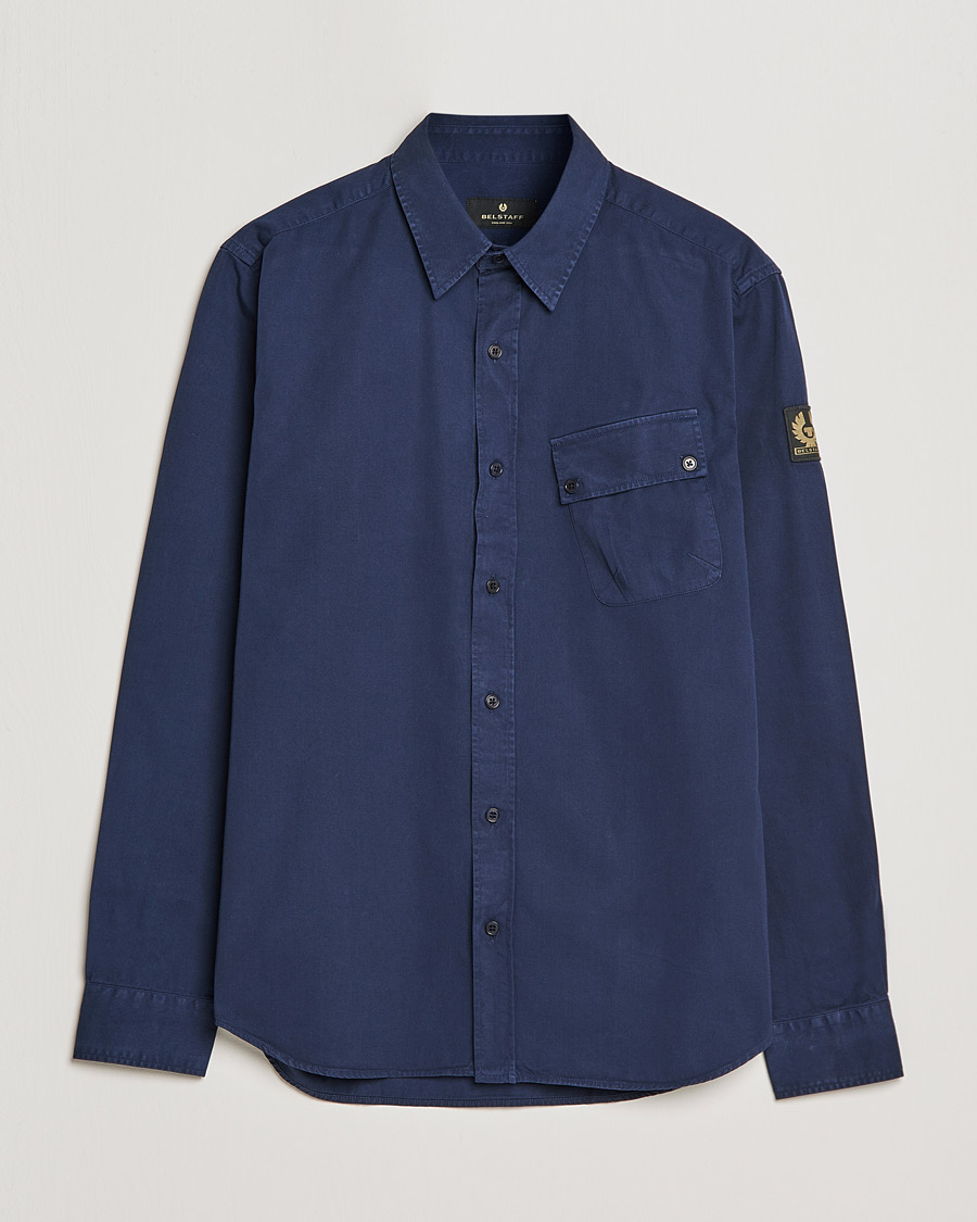 Herr | Skjortor | Belstaff | Pitch Cotton Pocket Shirt Deep Navy