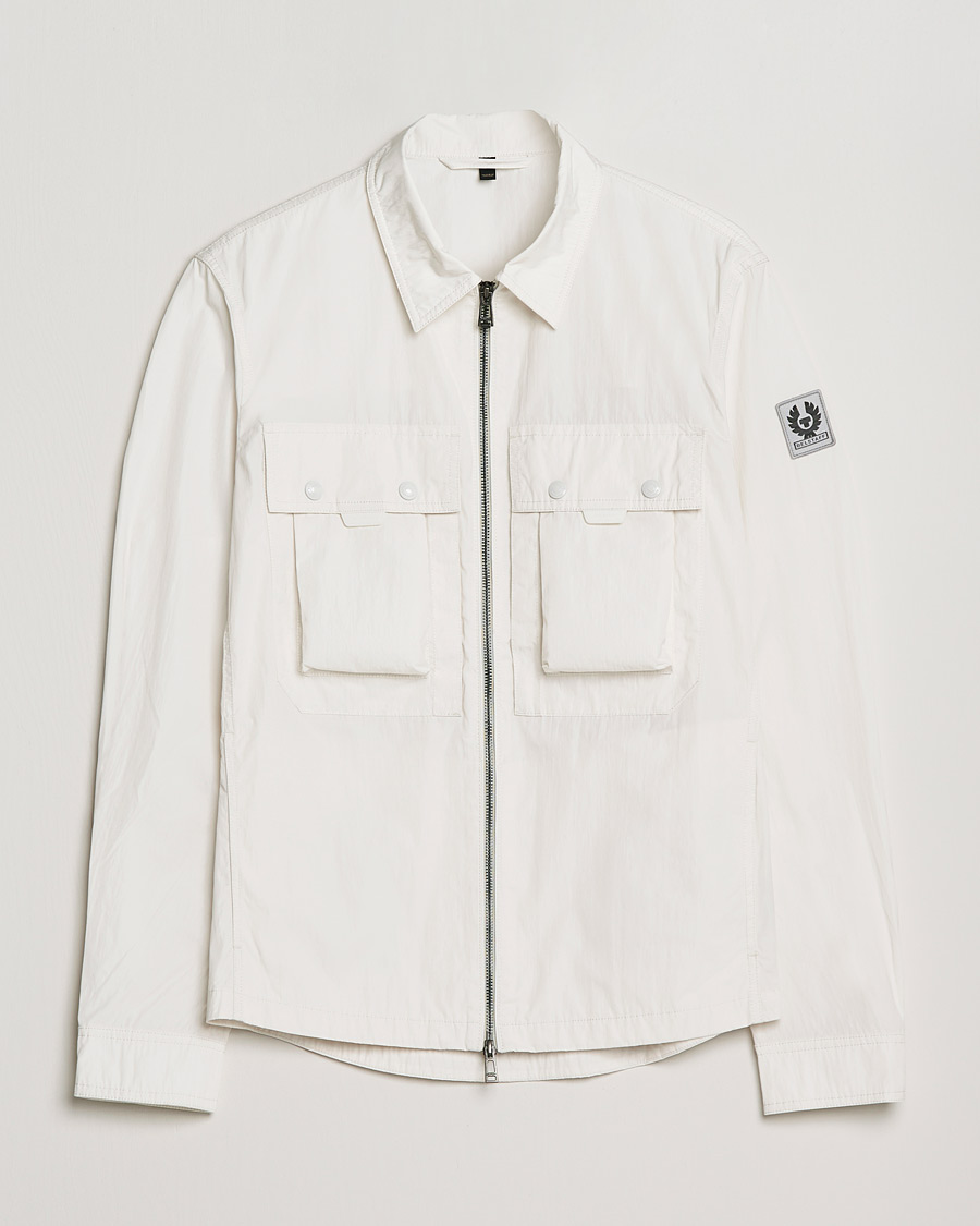 Herr | Skjortor | Belstaff | Tactical Nylon Pocket Overshirt Chalk