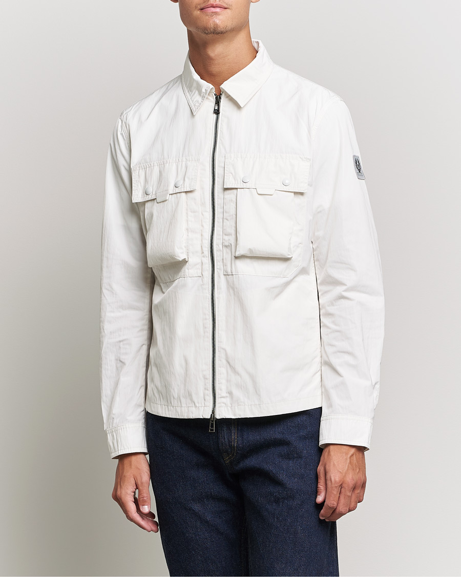 Herr | Skjortjackor | Belstaff | Tactical Nylon Pocket Overshirt Chalk