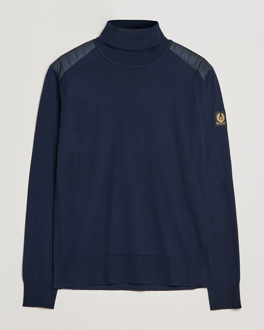 Herr | Tröjor | Belstaff | Kingsland Merino Rollneck Washed Navy