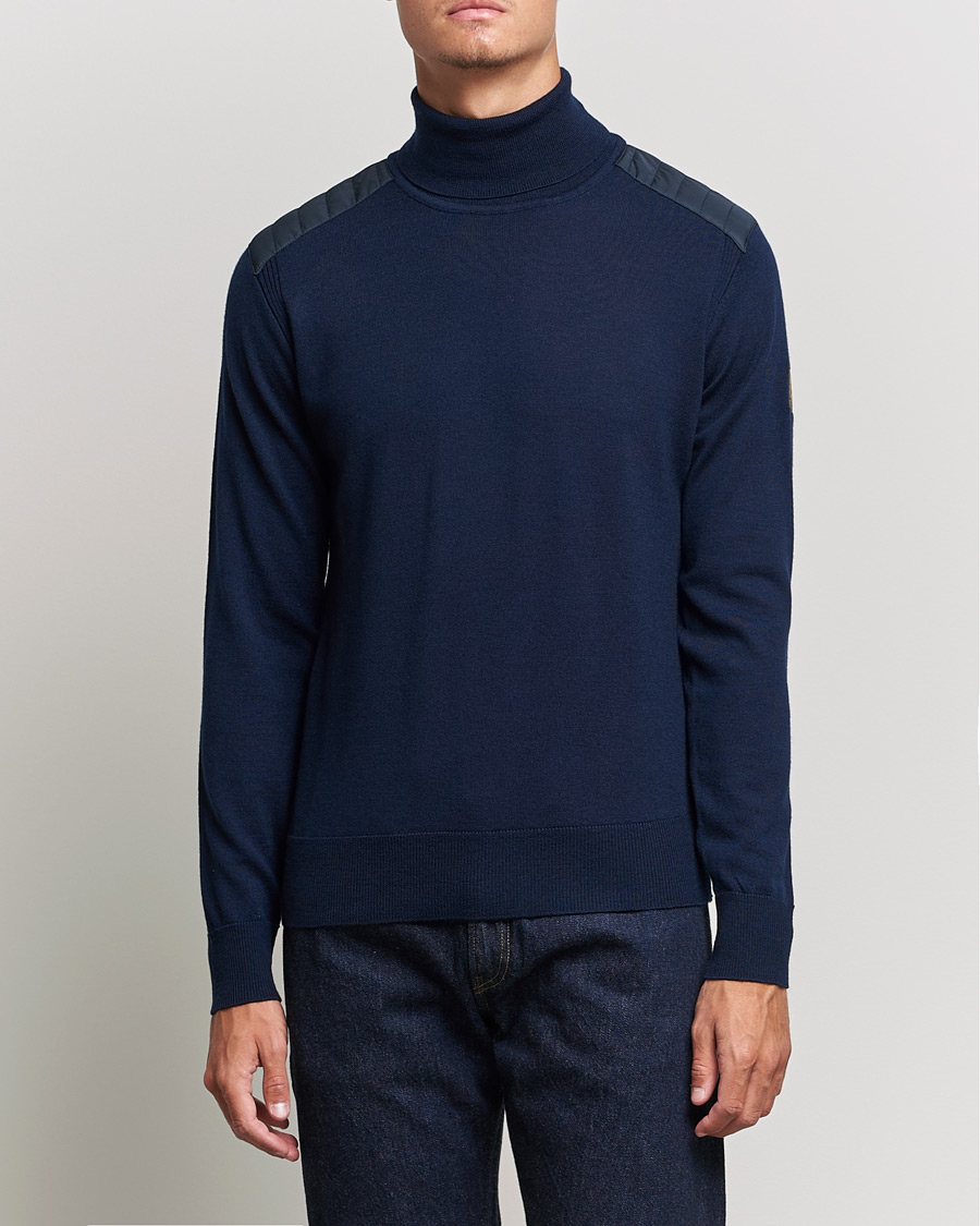 Herr | Belstaff | Belstaff | Kingsland Merino Rollneck Washed Navy