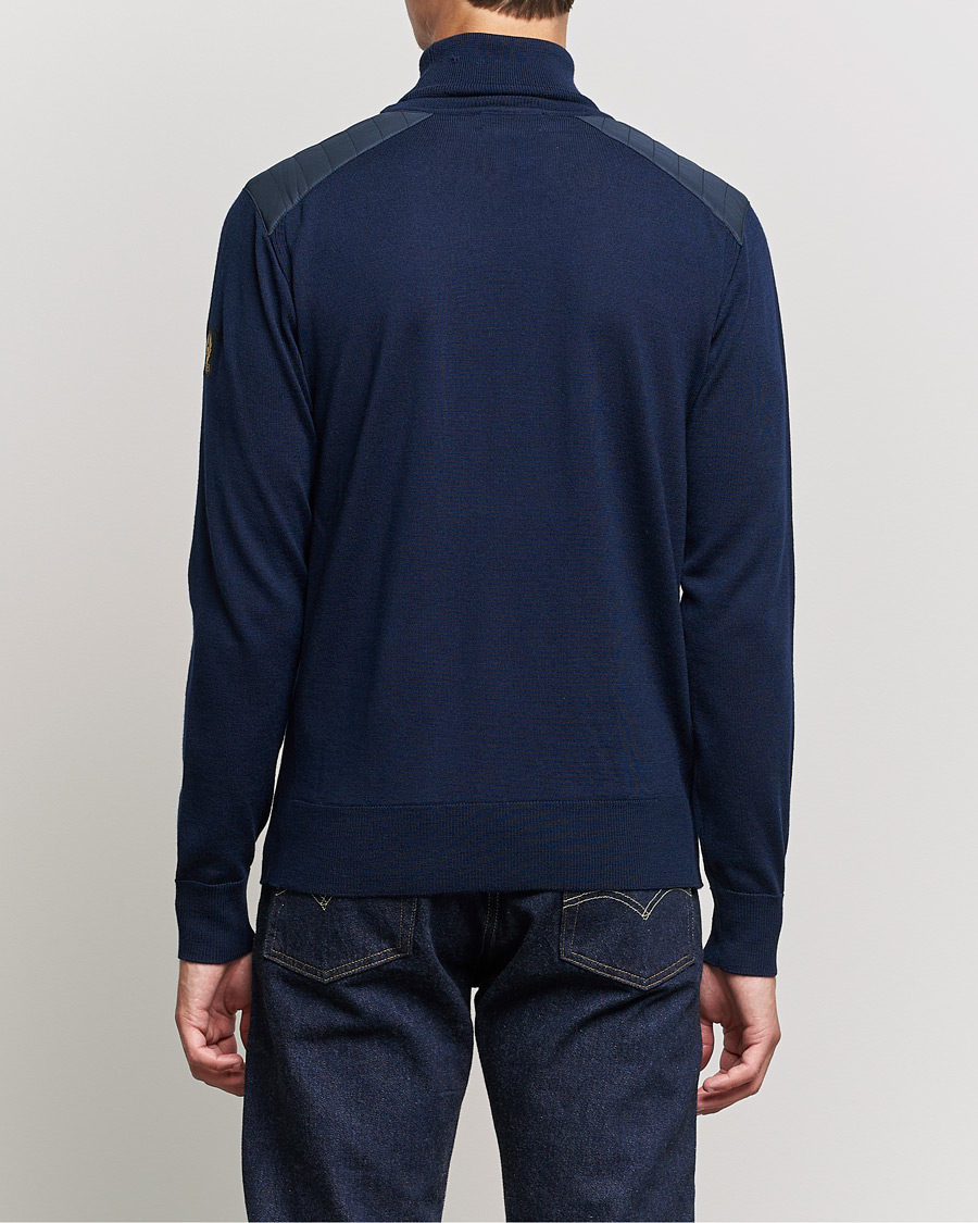 Herr | Tröjor | Belstaff | Kingsland Merino Rollneck Washed Navy