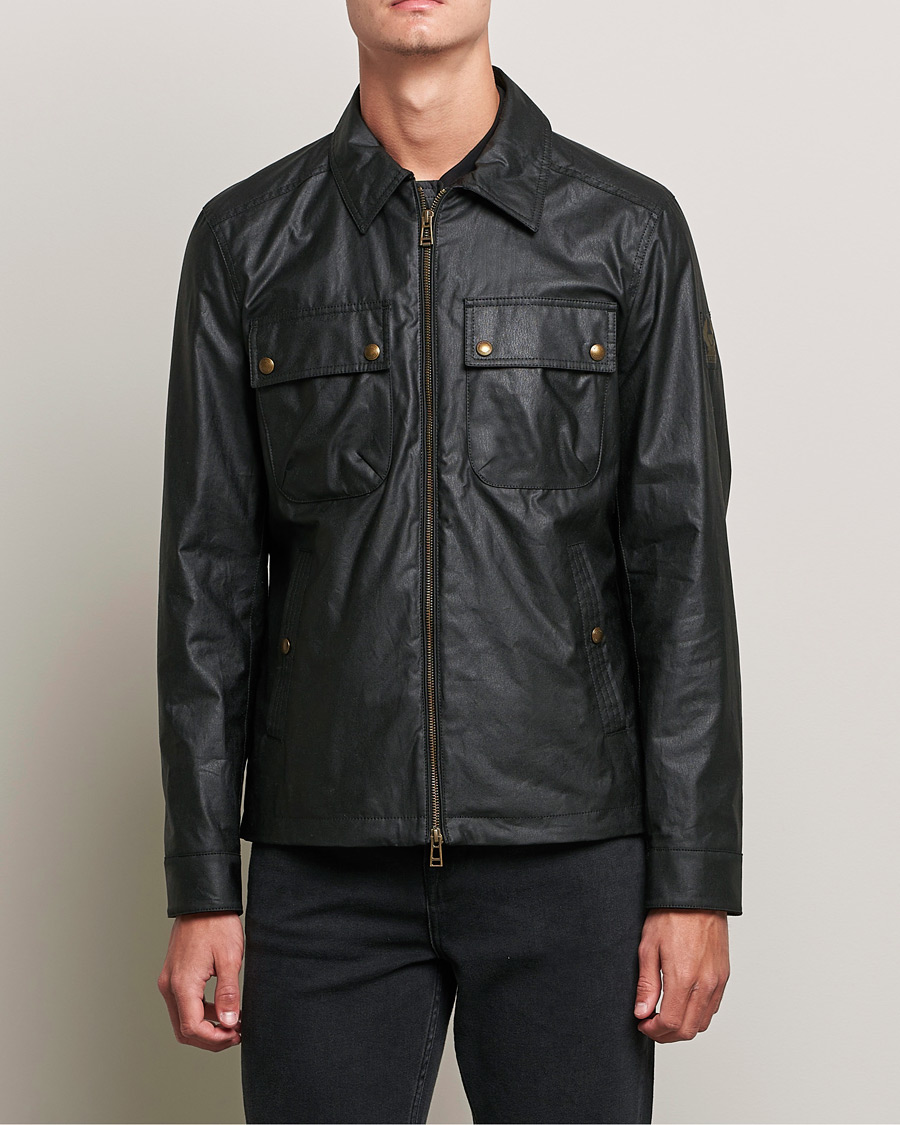 Herr | Best of British | Belstaff | Tour Waxed Shirt Jacket Black