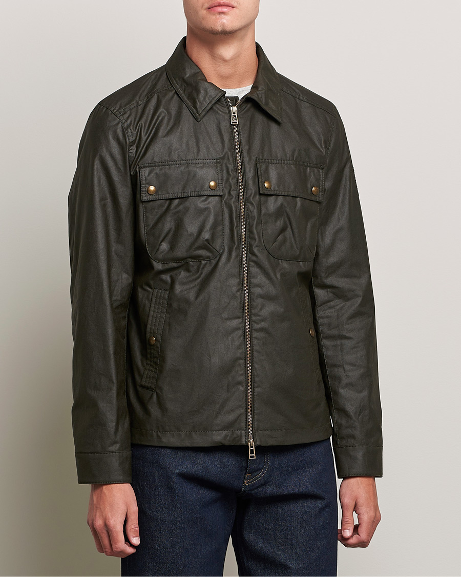 Herr | Vårjackor herr | Belstaff | Tour Waxed Shirt Jacket Faded Olive