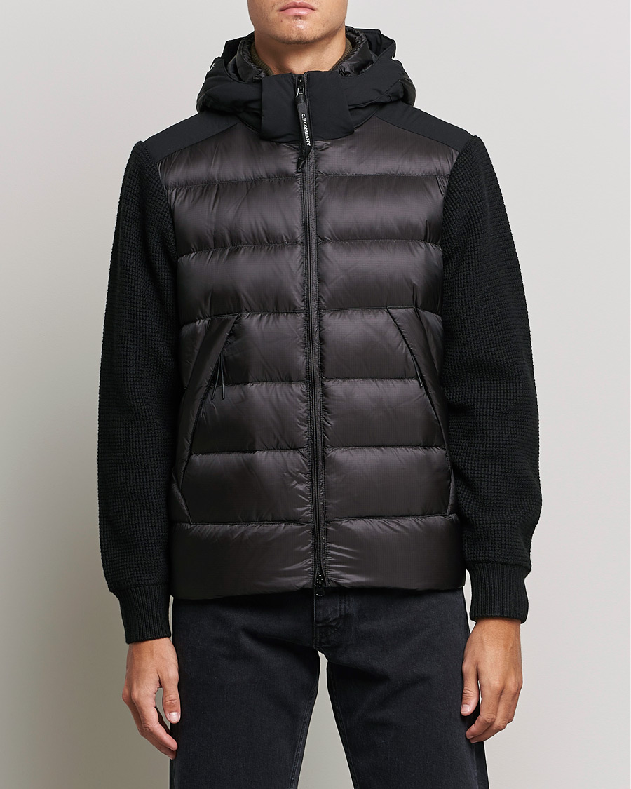 Herr | Jackor | C.P. Company | Merino Nylon Mixed Hybrid Jacket Black