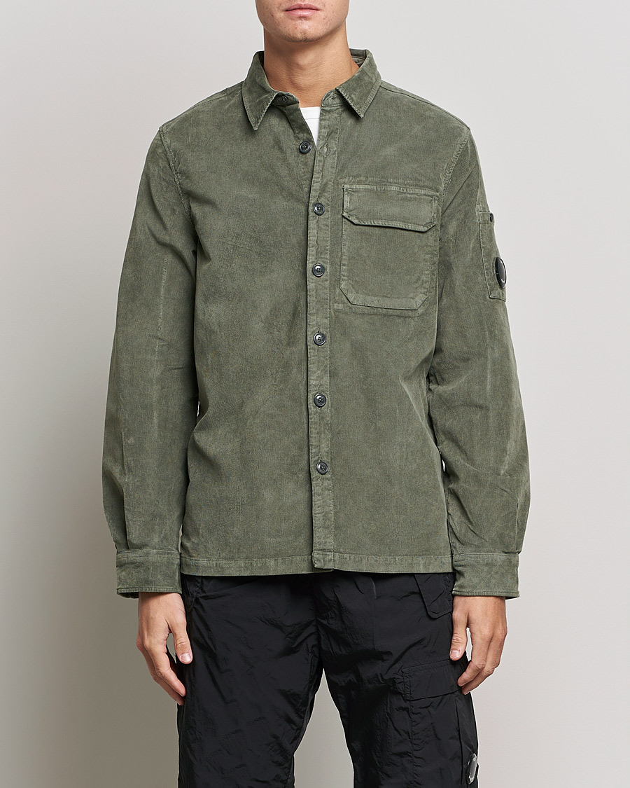 Herr | Skjortor | C.P. Company | Corduroy Lens Overshirt Olive