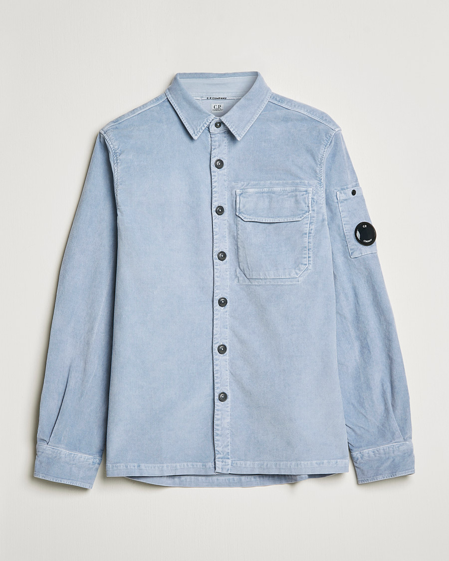 Herr | Skjortor | C.P. Company | Corduroy Lens Overshirt Light Blue