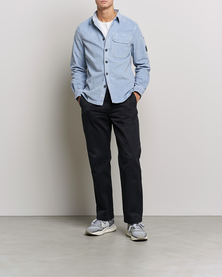 Herr | Skjortor | C.P. Company | Corduroy Lens Overshirt Light Blue