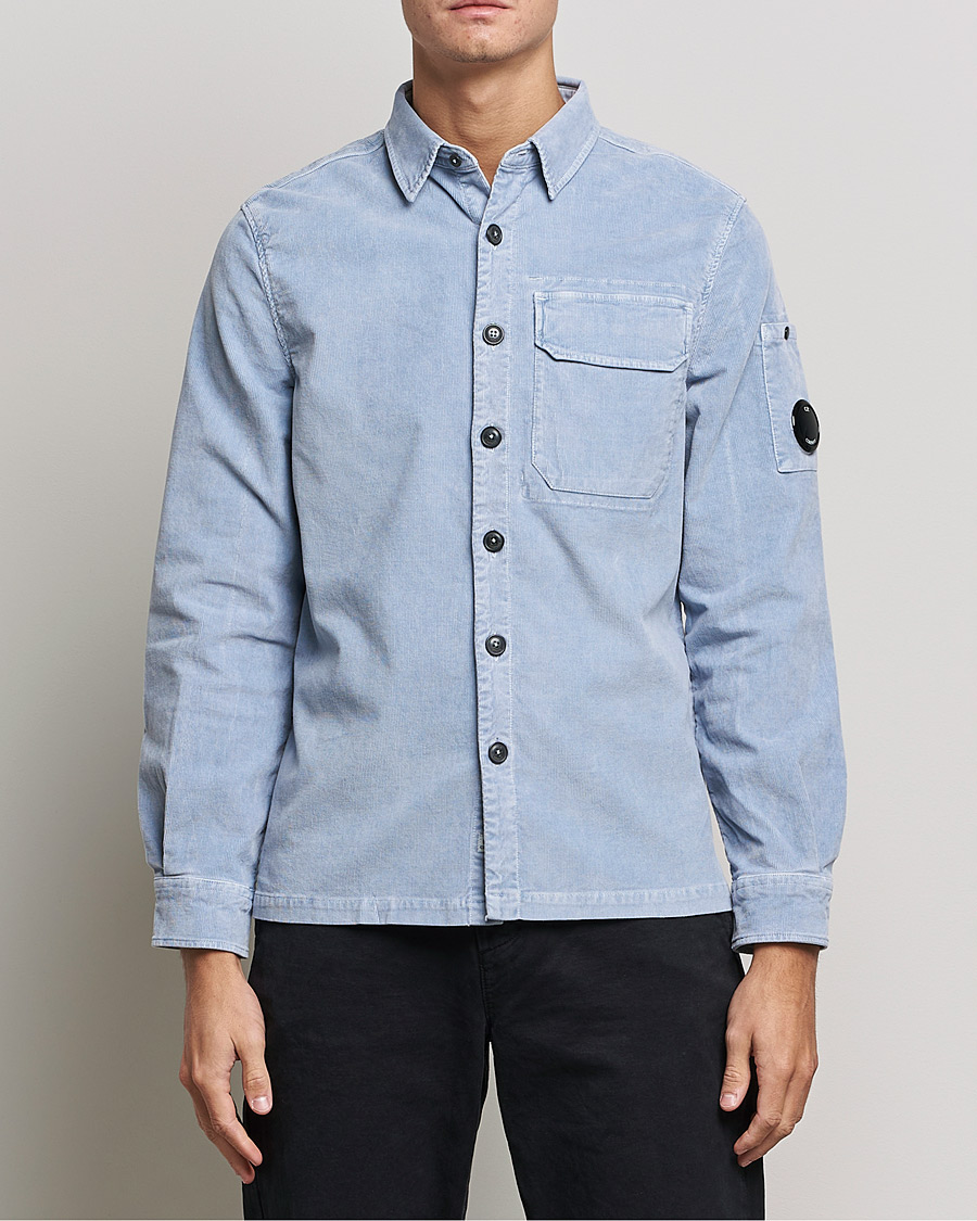 Herr | Skjortor | C.P. Company | Corduroy Lens Overshirt Light Blue