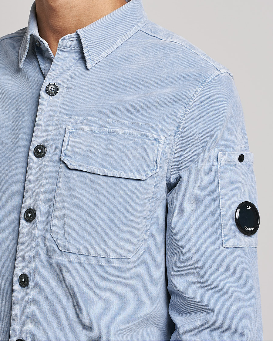 Herr | Skjortor | C.P. Company | Corduroy Lens Overshirt Light Blue