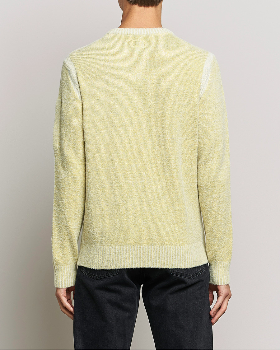 Herr | Tröjor | C.P. Company | Fleece Knit Lens Roundneck Yellow