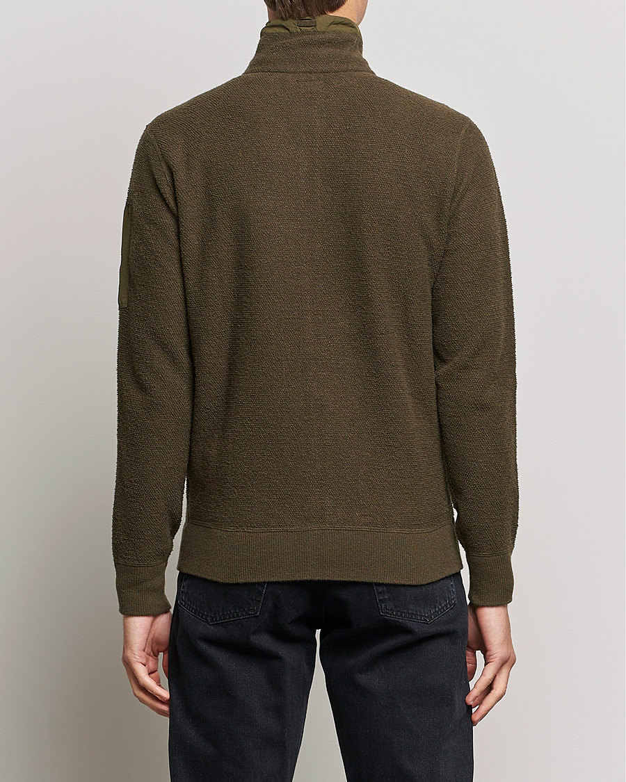 Herr | Tröjor | C.P. Company | Lambswool Pocket Full Zip Sweat Green