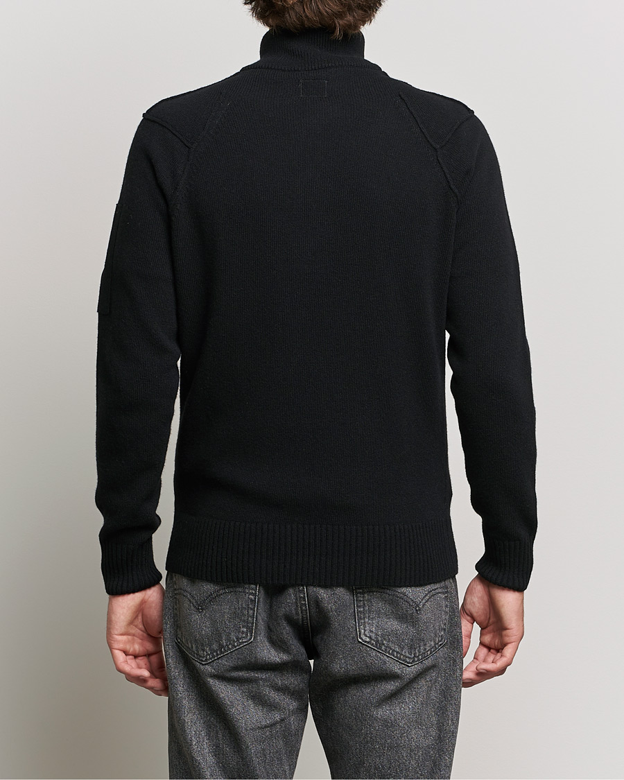 Herr | Tröjor | C.P. Company | Lambswool Lens Half Zip Black