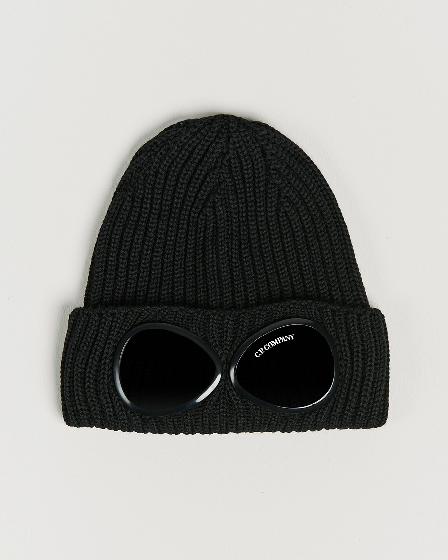 Herr | C.P. Company Knitted Merino Goggle Beanie Black | C.P. Company | Knitted Merino Goggle Beanie Black