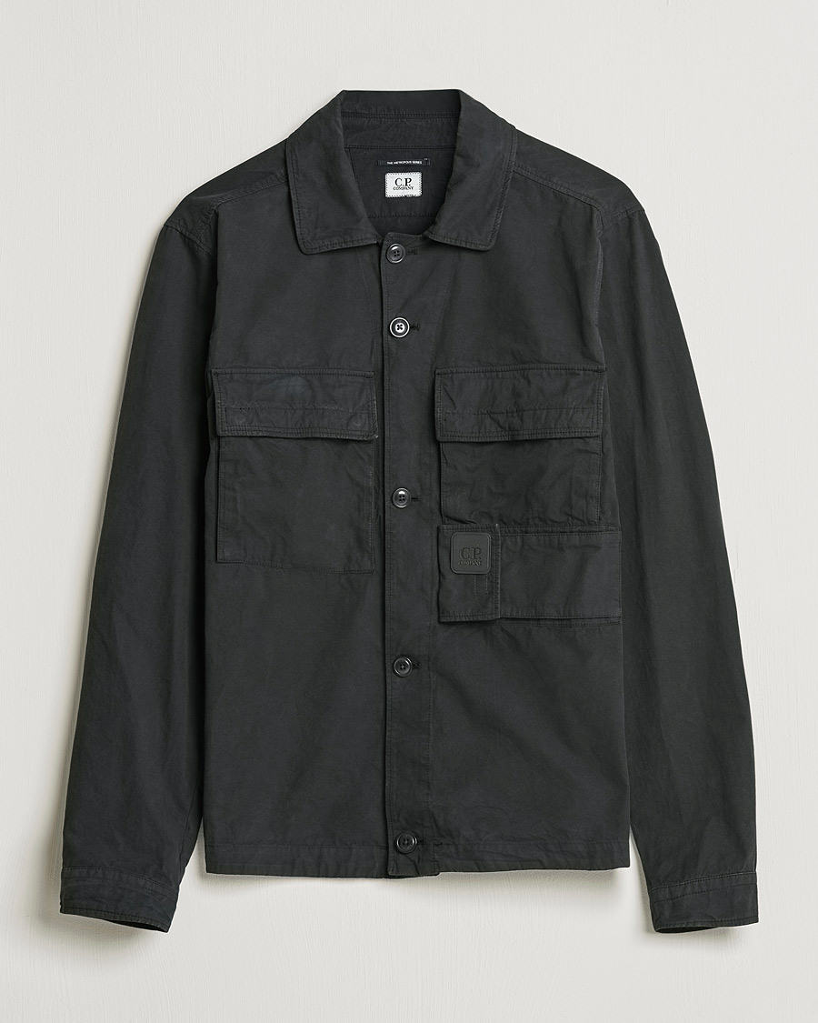 Herr | Skjortor | C.P. Company | Metropolis Micro Reps Diamond Peach Overshirt Black