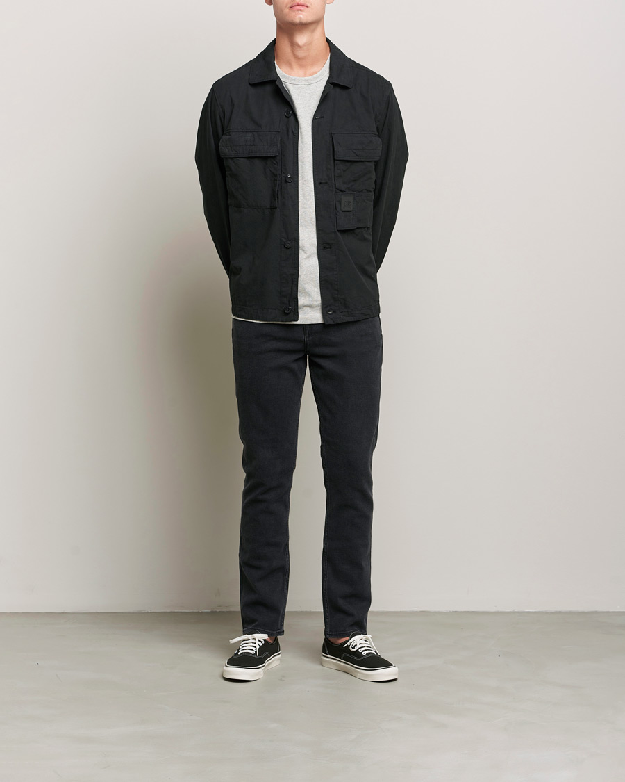 Herr | Skjortor | C.P. Company | Metropolis Micro Reps Diamond Peach Overshirt Black