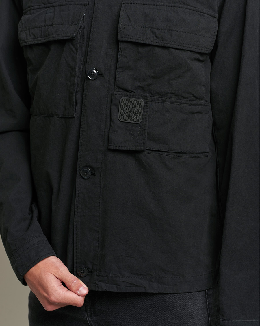 Herr | Skjortor | C.P. Company | Metropolis Micro Reps Diamond Peach Overshirt Black