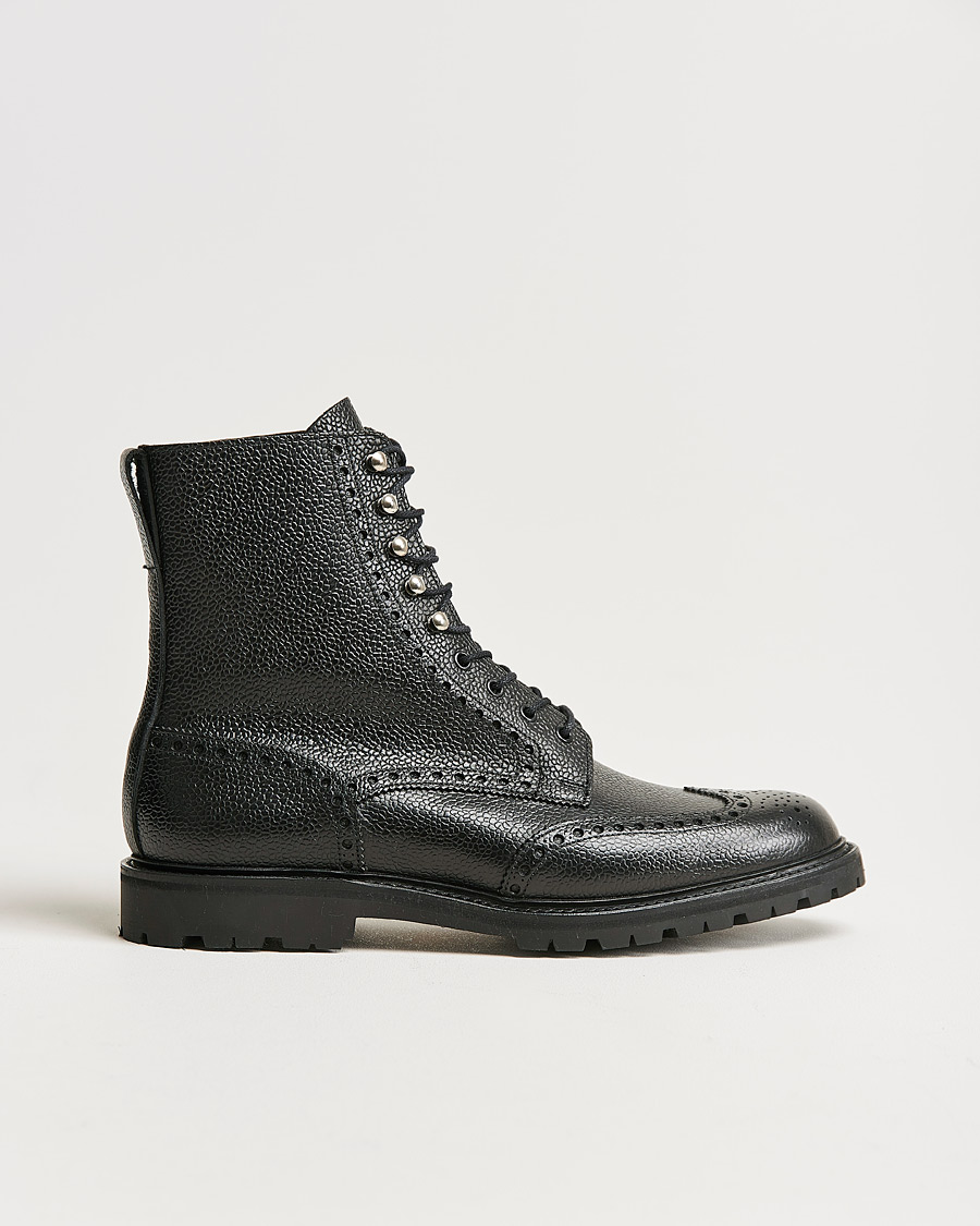 Herr | Kängor | Crockett & Jones | Islay Scotch Grain Vibram Boot Black Calf