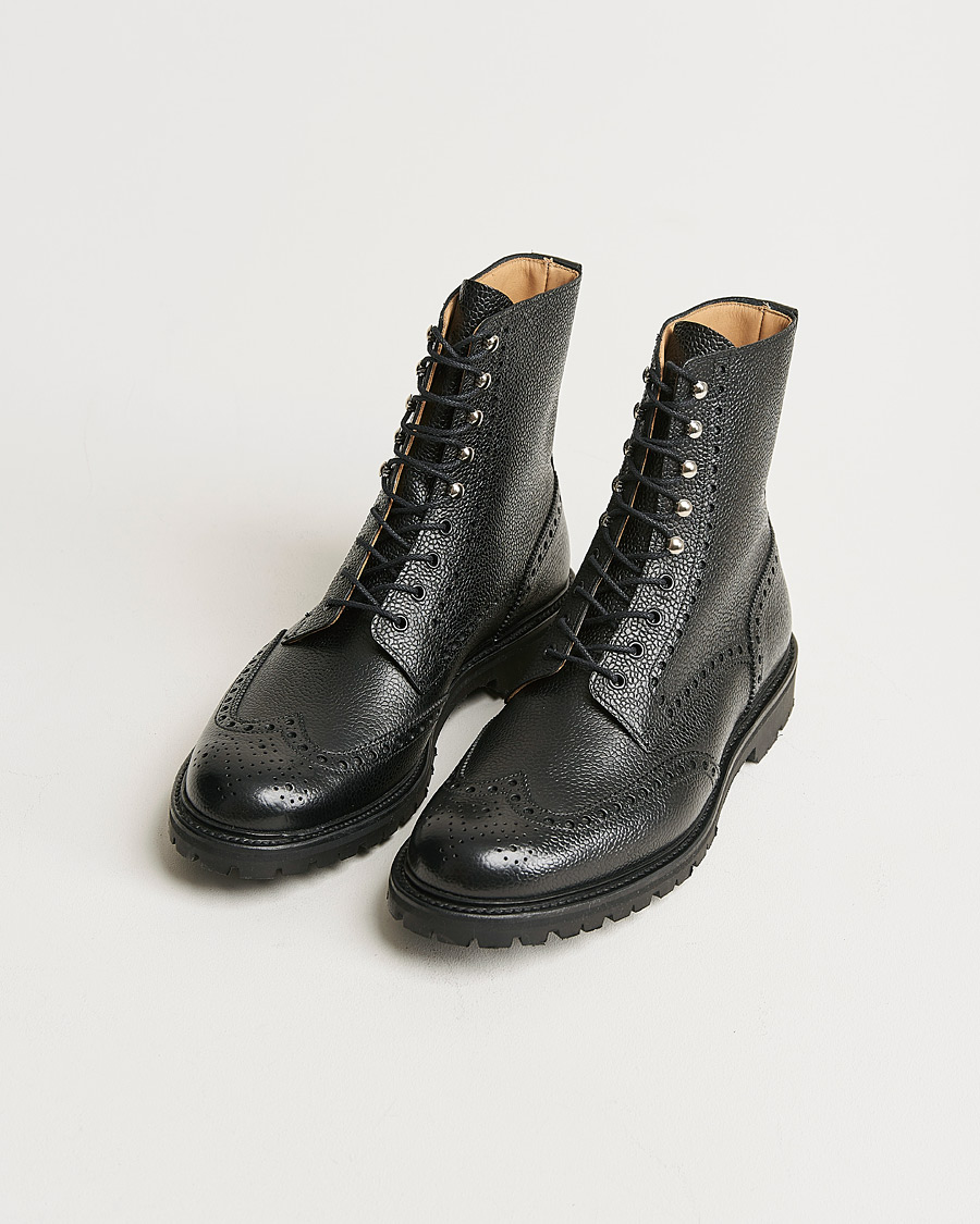 Herr | Vinterskor | Crockett & Jones | Islay Scotch Grain Vibram Boot Black Calf