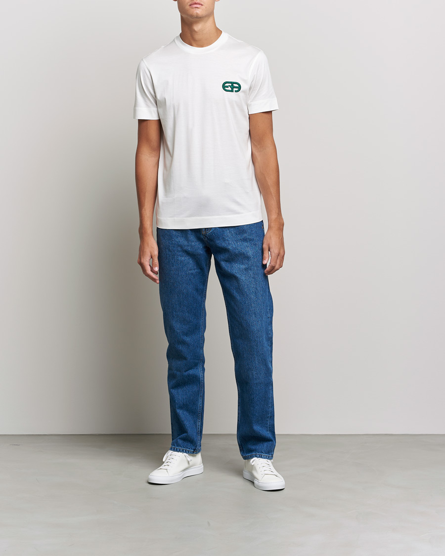 Herr | T-Shirts | Emporio Armani | Cotton Tencel Tee Creme