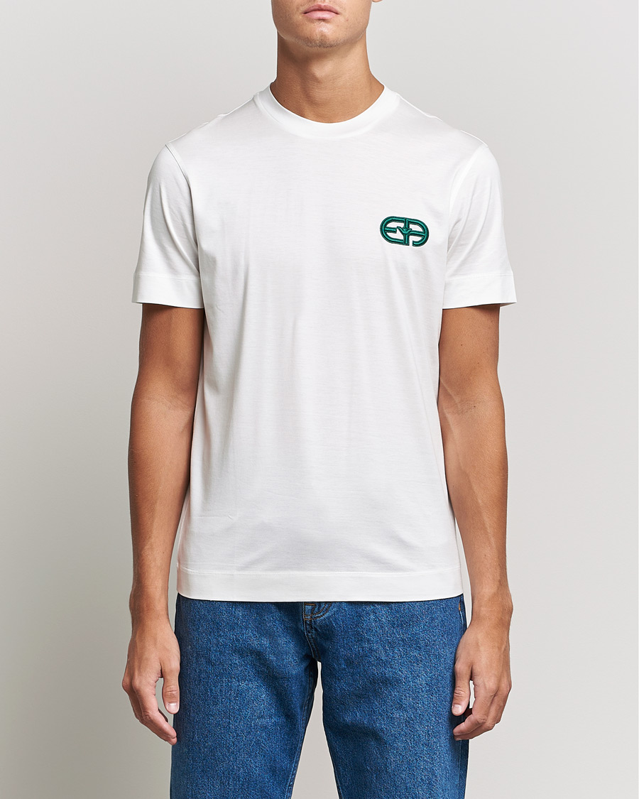 Herr | T-Shirts | Emporio Armani | Cotton Tencel Tee Creme