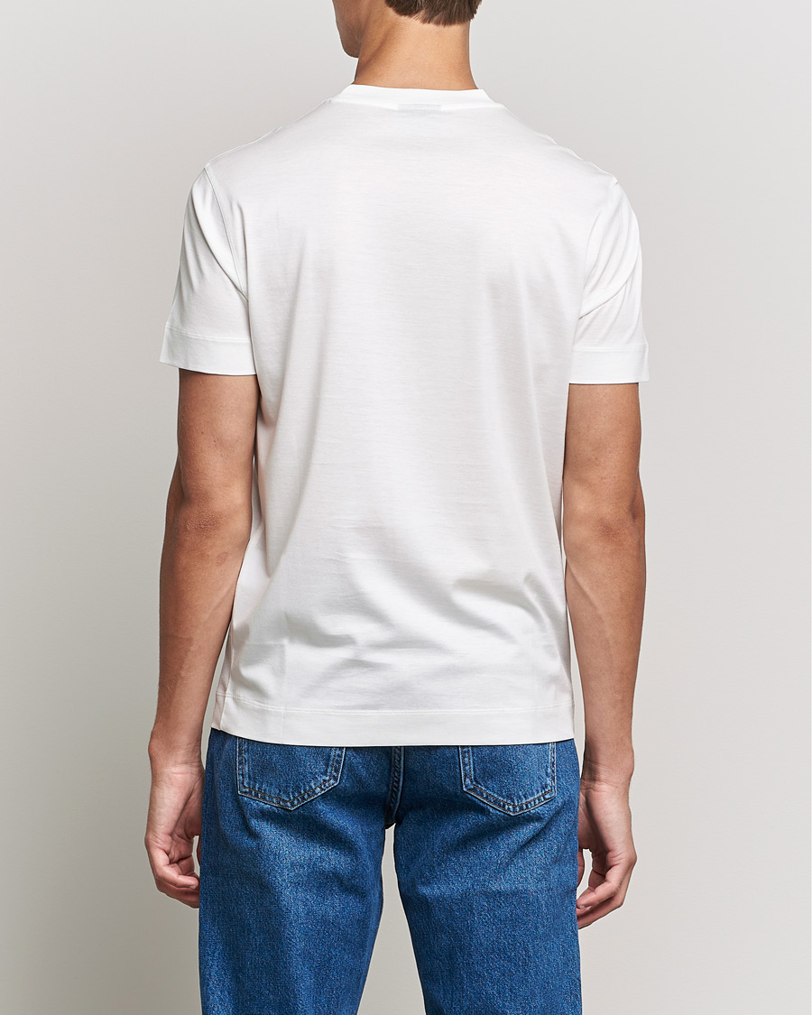 Herr | T-Shirts | Emporio Armani | Cotton Tencel Tee Creme